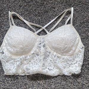 White lace bralette